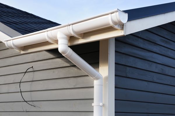 PVC Rain Gutter Installation in Easton