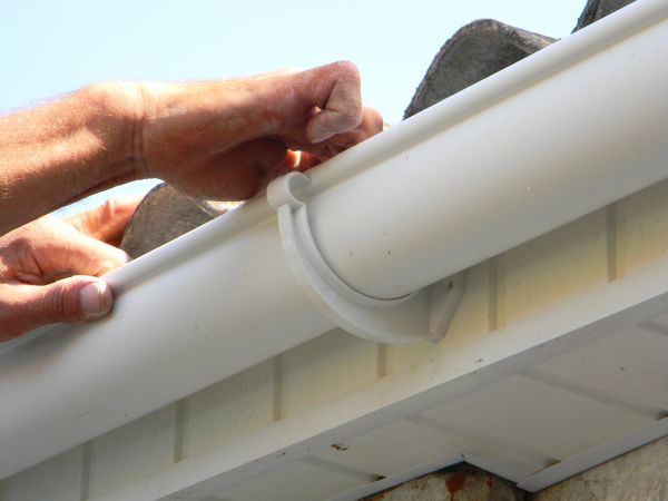 Plastic Gutter Repair in Easton